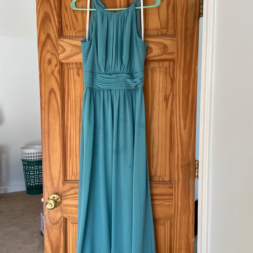 David’s Bridal Turquoise Bridesmaid Dress